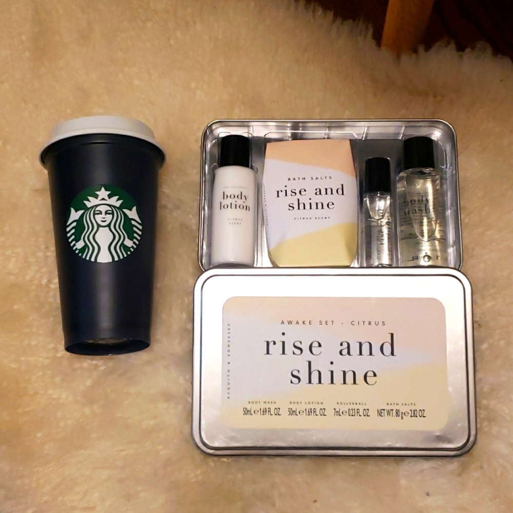 Starbucks color changing cup with Awake set